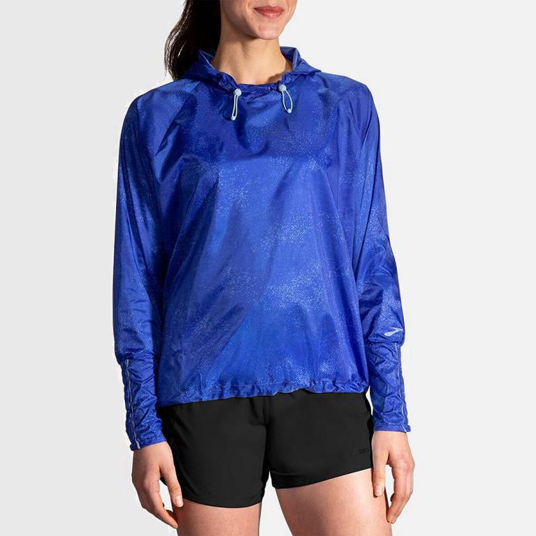 Brooks Lsd Pullover Womens Running Jackets - Blue - Philippines (527069KNQ)